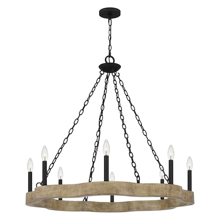 Croix 8-Light Matte Black Chandelier